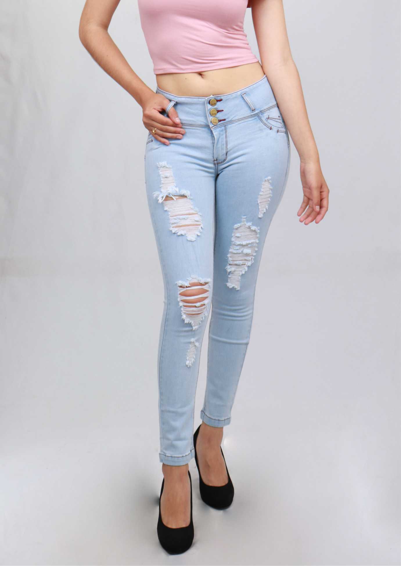 Shinny Jeans 3 Botones – Anca Store